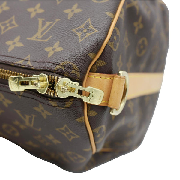 LOUIS VUITTON Keepall 50 Bandouliere Monogram Canvas Travel Bag Brown