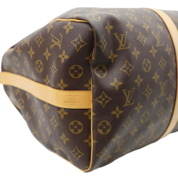 LOUIS VUITTON Keepall 50 Bandouliere Monogram Canvas Travel Bag Brown