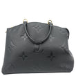 LOUIS VUITTON Grand Palais MM Monogram Empreinte Leather Satchel Black