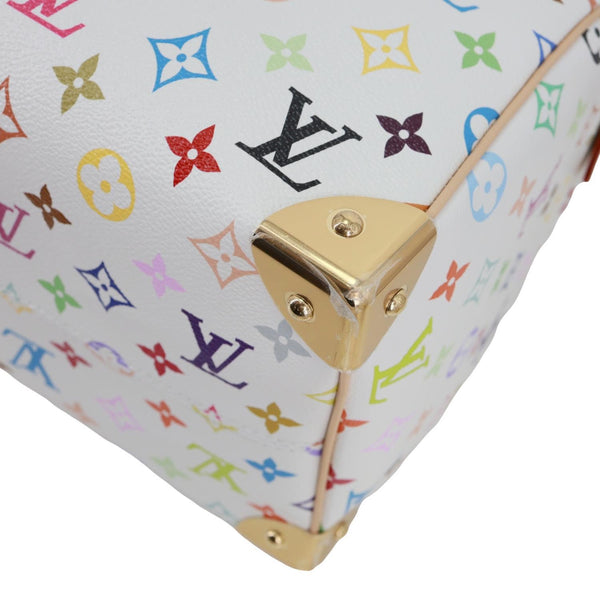 LOUIS VUITTON LV x TM Speedy 30 Bandouliere Monogram Multicolor Canvas Shoulder Bag White