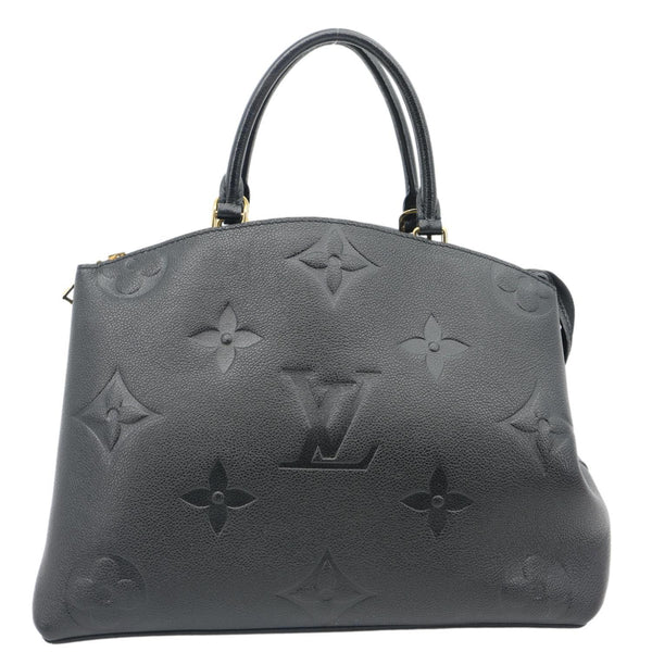 LOUIS VUITTON Grand Palais MM Monogram Empreinte Leather Satchel Black