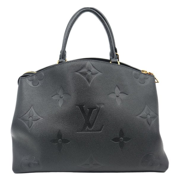 LOUIS VUITTON Grand Palais MM Monogram Empreinte Leather Satchel Black