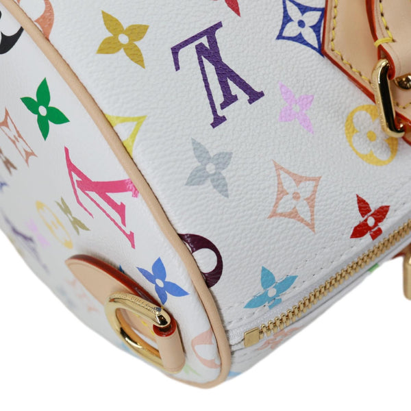 LOUIS VUITTON LV x TM Speedy 30 Bandouliere Monogram Multicolor Canvas Shoulder Bag White