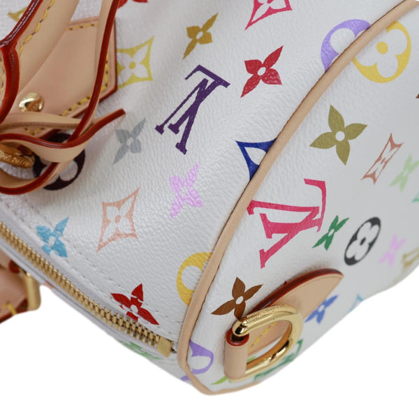LOUIS VUITTON LV x TM Speedy 30 Bandouliere Monogram Multicolor Canvas Shoulder Bag White