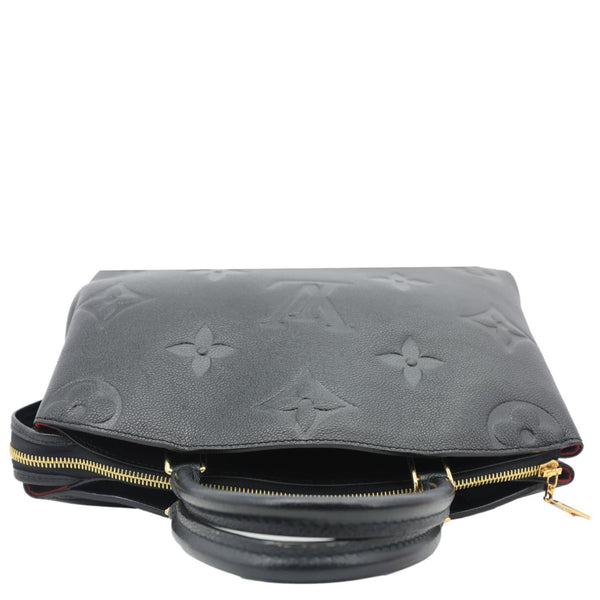 LOUIS VUITTON Grand Palais MM Monogram Empreinte Leather Satchel Black