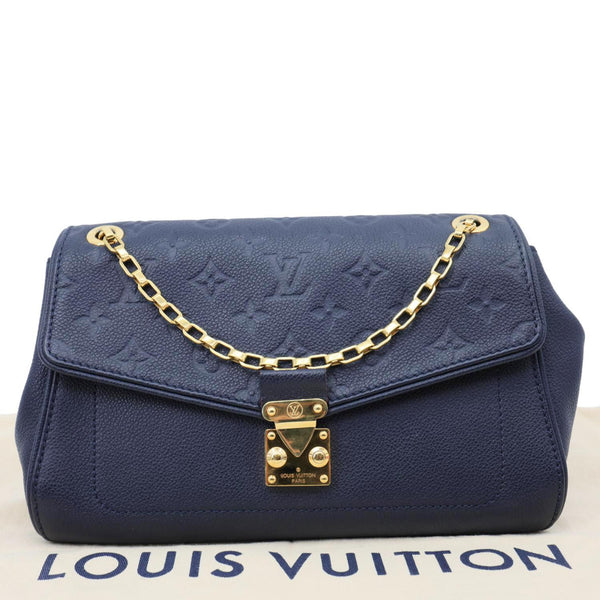 LOUIS VUITTON Saint Germain PM Monogram Empreinte Leather Shoulder Bag Marine