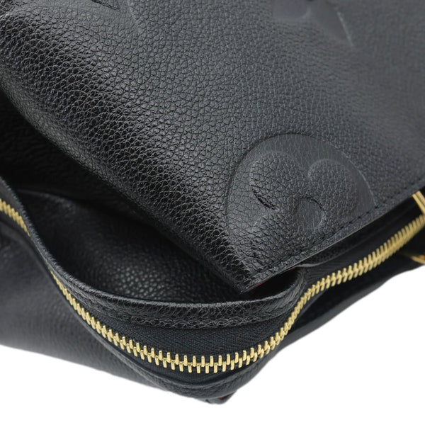 LOUIS VUITTON Grand Palais MM Monogram Empreinte Leather Satchel Black