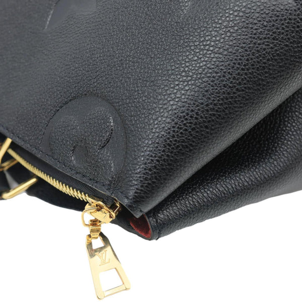 LOUIS VUITTON Grand Palais MM Monogram Empreinte Leather Satchel Black