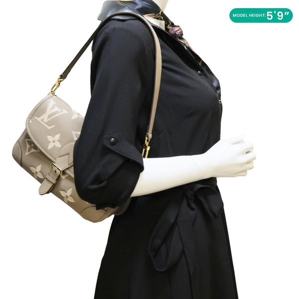 LOUIS VUITTON Diane Empreinte Monogram Leather Shoulder Bag Bicolor