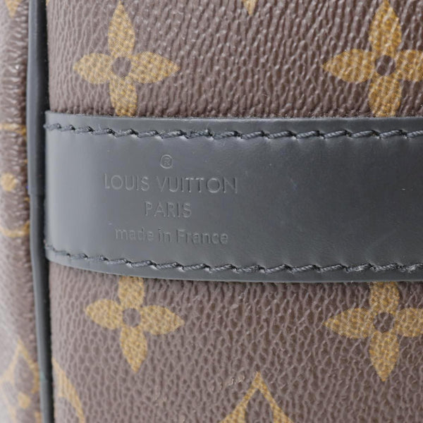 LOUIS VUITTON Keepall 55 Bandouliere Monogram Canvas Travel Bag Black