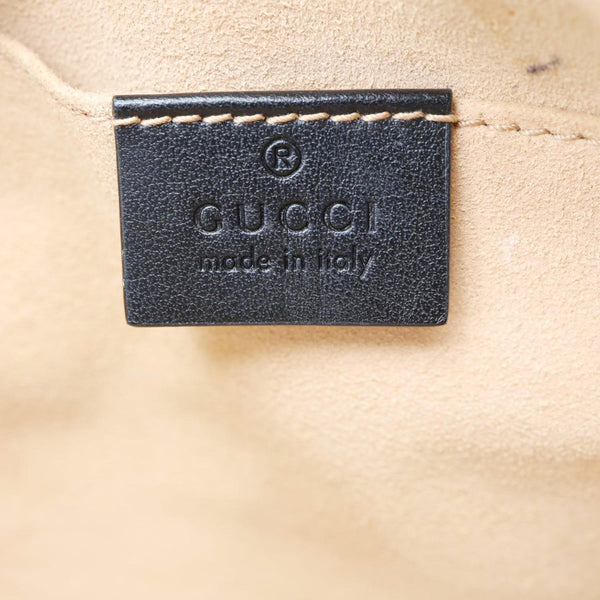 GUCCI GG Marmont Small Matelasse Chevron Leather Camera Bag Black 447632