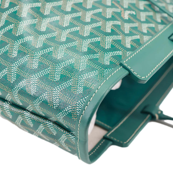 Goyard Bellechasse Small Goyardine Canvas Shoulder Bag Green