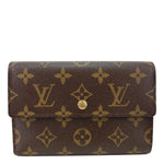 LOUIS VUITTON Porte Tresor Etui Papiers Monogram Canvas Wallet Brown