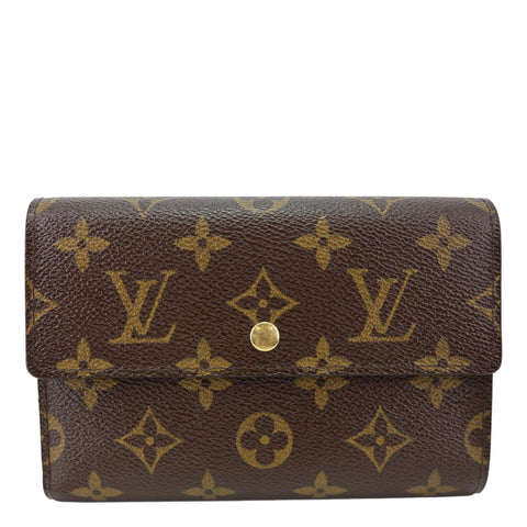 LOUIS VUITTON Porte Tresor Etui Papiers Monogram Canvas Wallet Brown