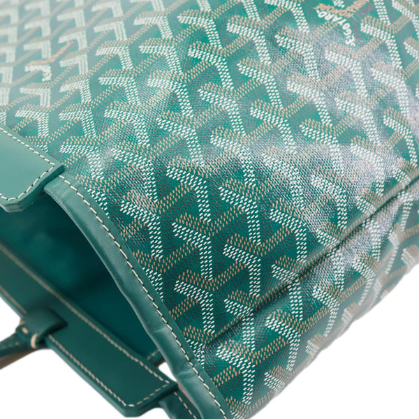 Goyard Bellechasse Small Goyardine Canvas Shoulder Bag Green