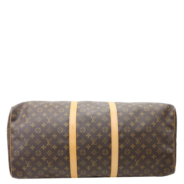 LOUIS VUITTON Keepall 60 Monogram Canvas Travel Bag Brown