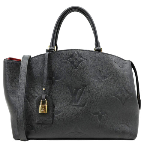 LOUIS VUITTON Grand Palais MM Monogram Empreinte Leather Shoulder Bag Black
