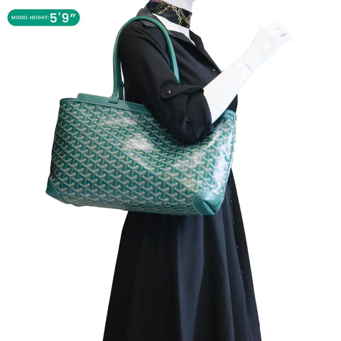 Goyard Bellechasse Small Goyardine Canvas Shoulder Bag Green