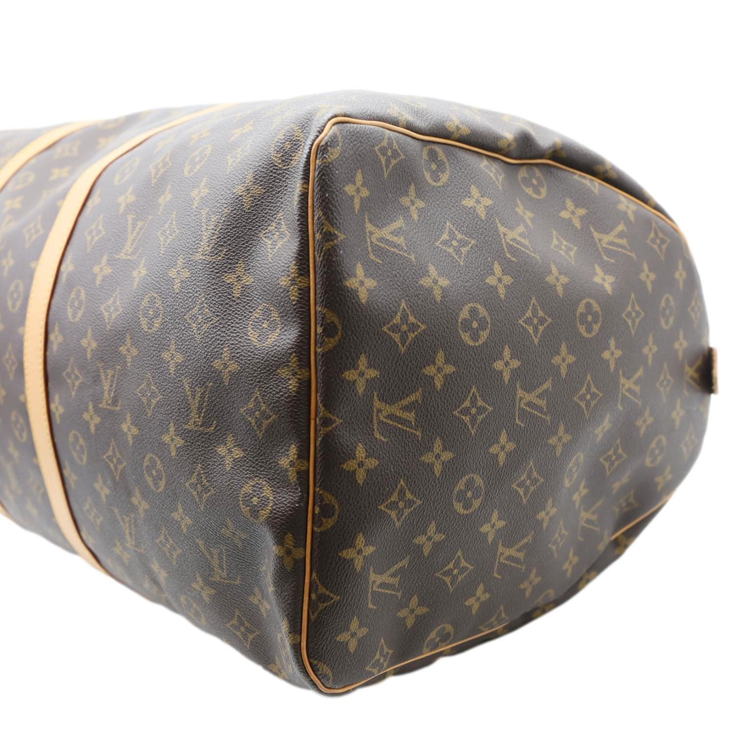 LOUIS VUITTON Keepall 60 Monogram Canvas Travel Bag Brown