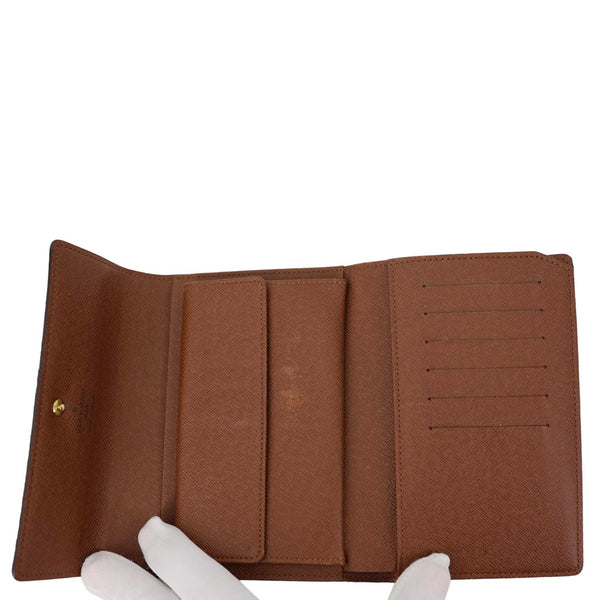 LOUIS VUITTON Porte Tresor Etui Papiers Monogram Canvas Wallet Brown