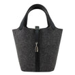 HERMES Picotin Lock 18 Soft Felt Satchel Bag Grey