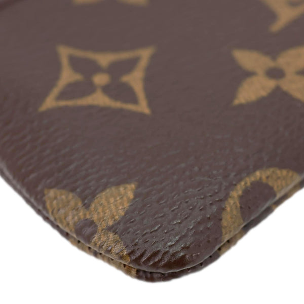 LOUIS VUITTON Key Cles Monogram Canvas Pouch Brown