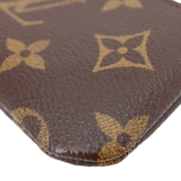 LOUIS VUITTON Key Cles Monogram Canvas Pouch Brown