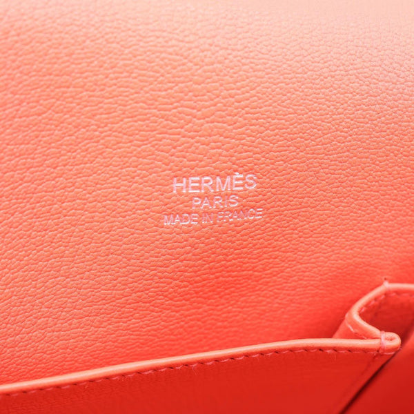 HERMES Jypsiere 31 Taurillon Clemence Leather Messenger Bag Orange