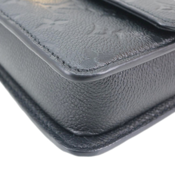 LOUIS VUITTON Metis Monogram Empreinte Leather Wallet On Chain Black