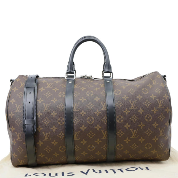 LOUIS VUITTON Keepall 45 Bandouliere Monogram Canvas Travel Bag Black