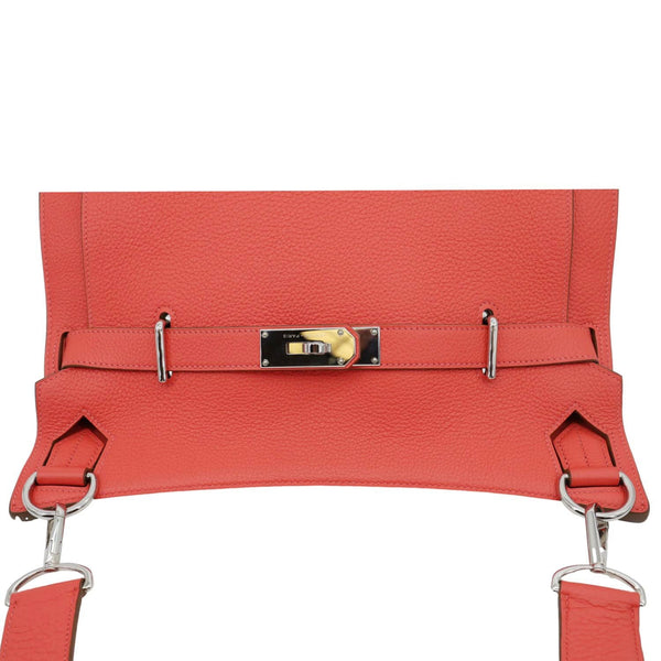 HERMES Jypsiere 31 Taurillon Clemence Leather Messenger Bag Orange