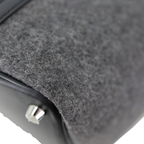 HERMES Picotin Lock 18 Soft Felt Satchel Bag Grey