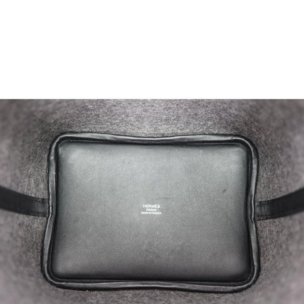 HERMES Picotin Lock 18 Soft Felt Satchel Bag Grey