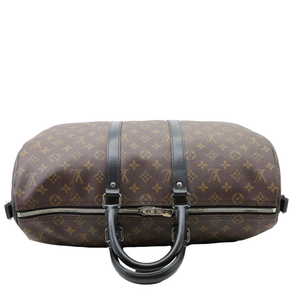 LOUIS VUITTON Keepall 45 Bandouliere Monogram Canvas Travel Bag Black