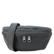 GUCCI Logo Grained Calfskin Embossed Leather Belt Bag Black