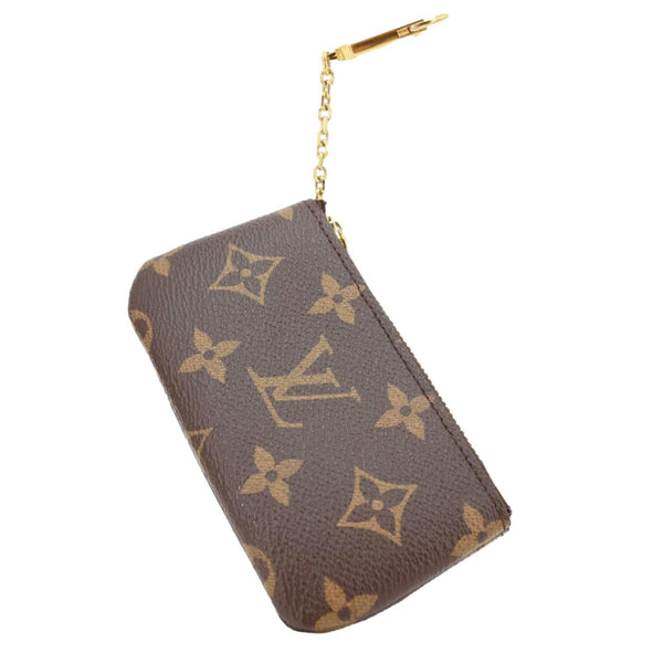 LOUIS VUITTON Key Cles Monogram Canvas Pouch Brown