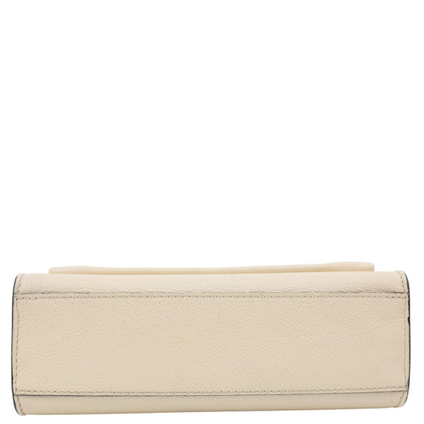 LOUIS VUITTON MyLockMe Fleurs BB Leather Chain Shoulder Bag Cream