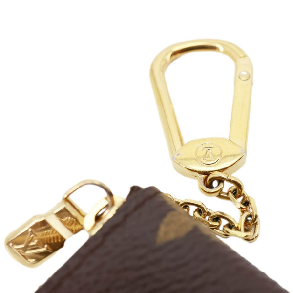 LOUIS VUITTON Key Cles Monogram Canvas Pouch Brown