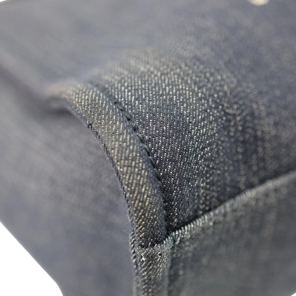 CHANEL Deauville Medium Denim Tote Bag Navy Blue