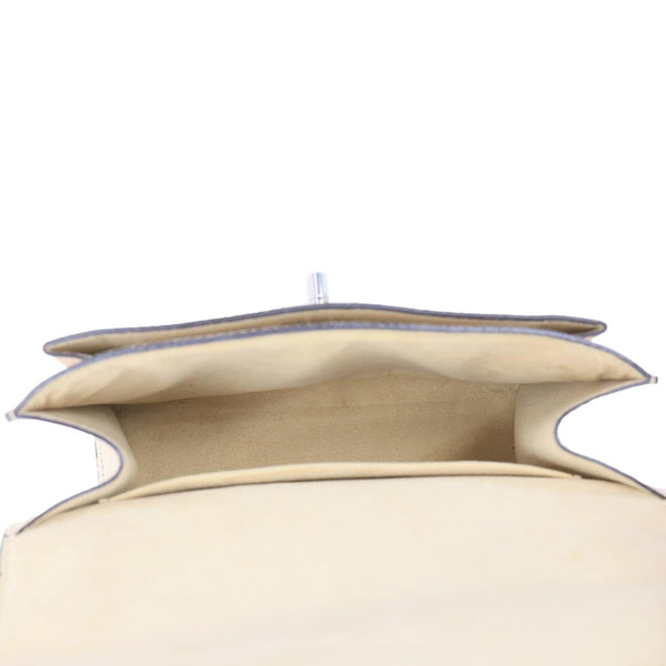 LOUIS VUITTON MyLockMe Fleurs BB Leather Chain Shoulder Bag Cream