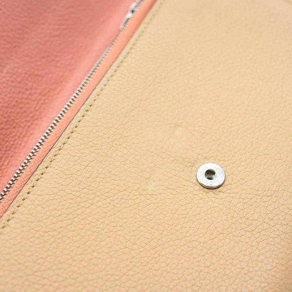 LOUIS VUITTON Lockme II Calfskin Leather Wallet Pink