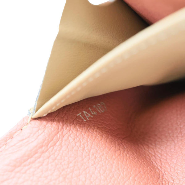 LOUIS VUITTON Lockme II Calfskin Leather Wallet Pink