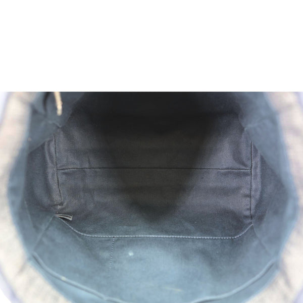 CHANEL Deauville Medium Denim Tote Bag Navy Blue