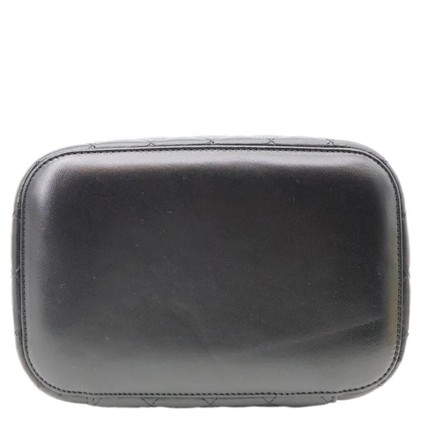 CHANEL Classic Medium Quilted Caviar Leather Chain Vanity Case Black