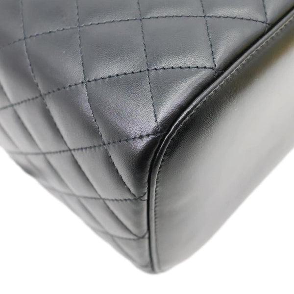 CHANEL Classic Medium Quilted Caviar Leather Chain Vanity Case Black