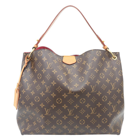 LOUIS VUITTON Graceful MM Monogram Canvas Shoulder Bag Brown