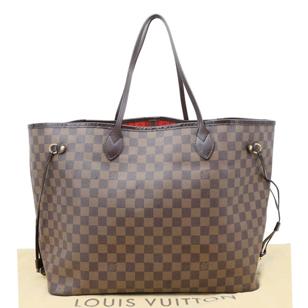 LOUIS VUITTON Neverfull GM Damier Ebene Shoulder Bag Brown