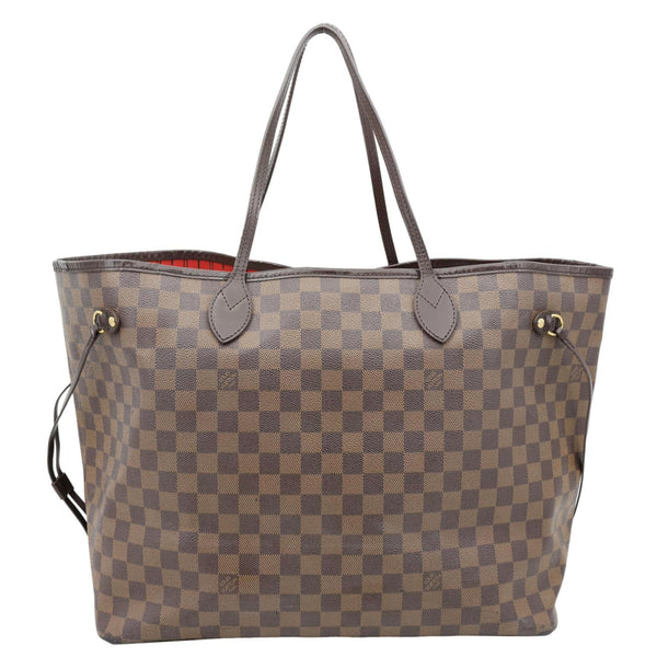 LOUIS VUITTON Neverfull GM Damier Ebene Shoulder Bag Brown