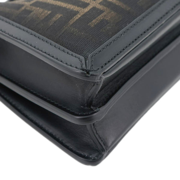 FENDI Peekaboo ISEEU FF Canvas Crossbody Bag Black