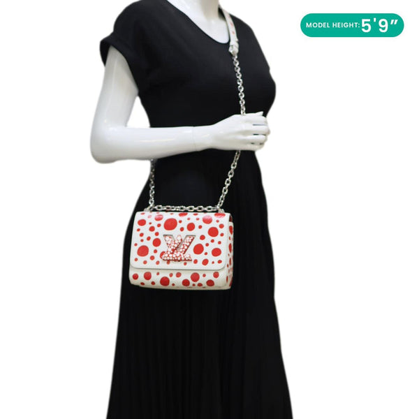 LOUIS VUITTON LV X YK Twist PM Infinity Dots Epi Leather Crossbody Bag Red